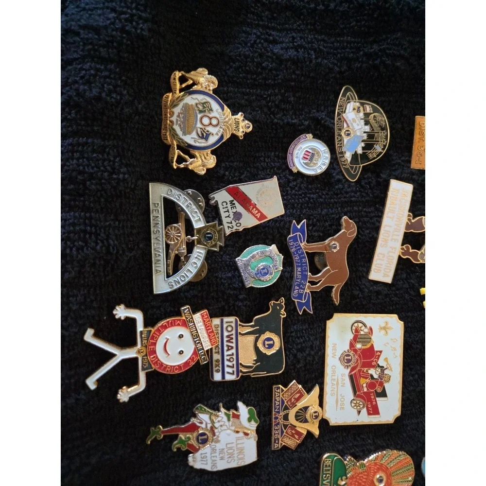 Vintage Lot Of 33 Lions Club Pins